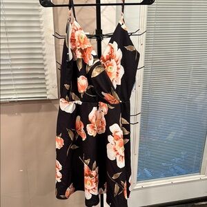Floral Black Dress